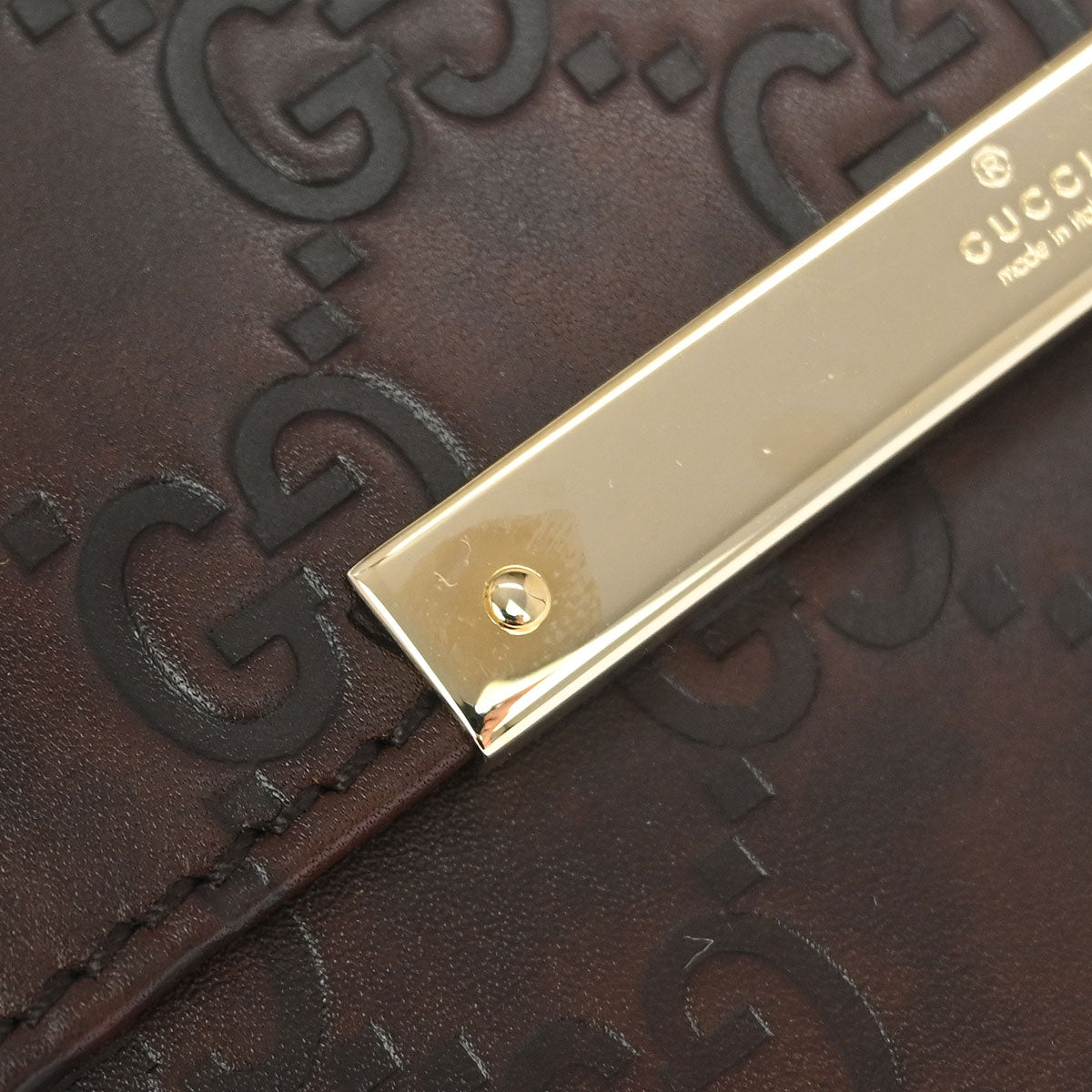 Gucci Brown Guccissima Leather GG Wallet