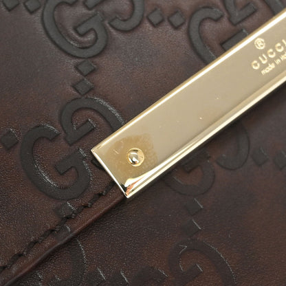 Gucci Brown Guccissima Leather GG Wallet