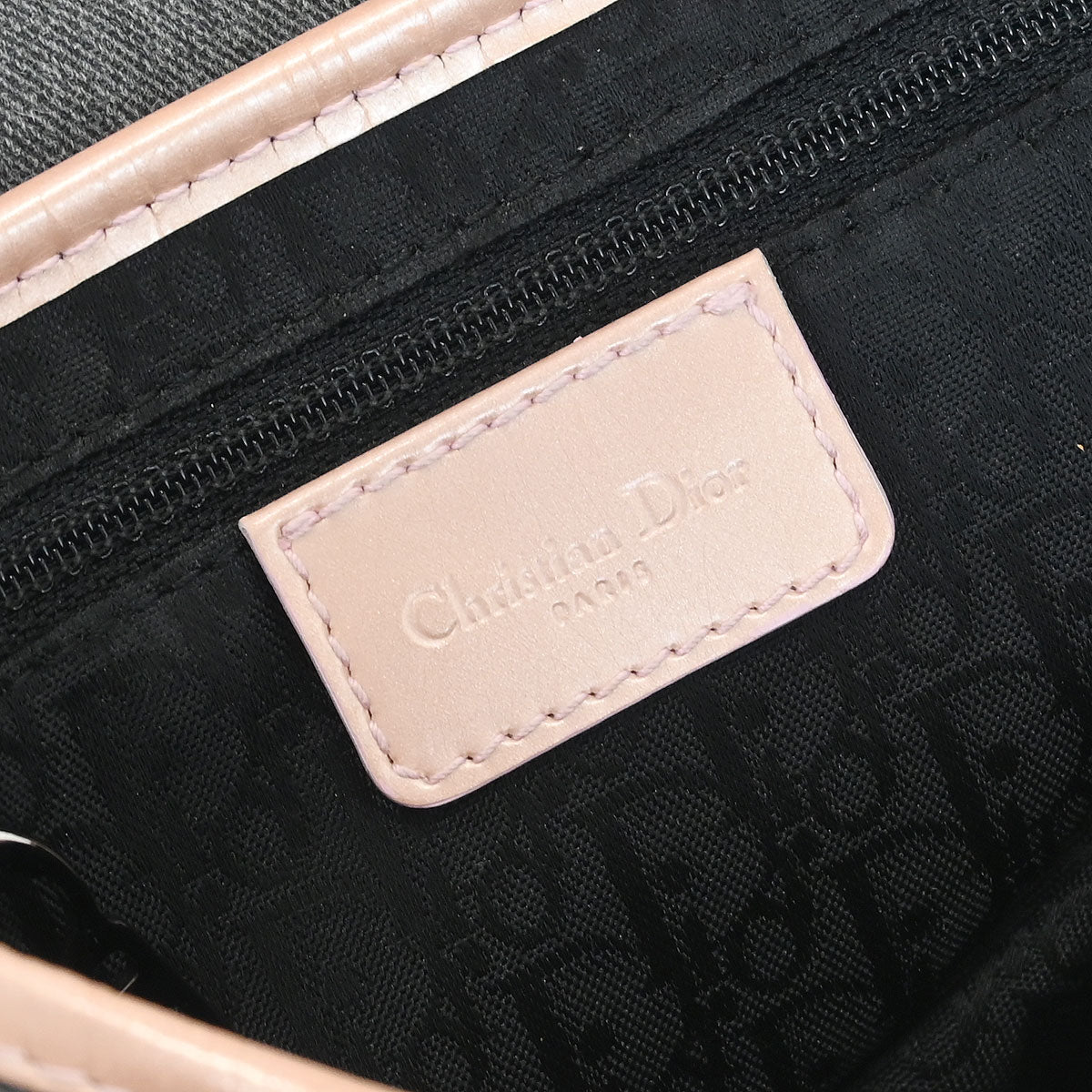 Christian Dior Gray Pink Denim Saddle Handbag