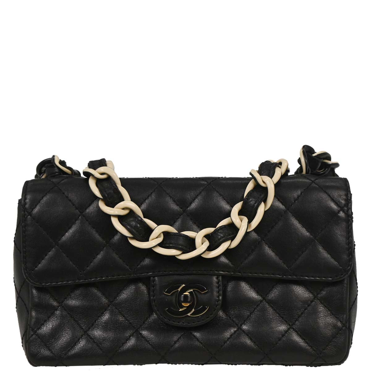 Chanel Black Lambskin Shoulder Bag