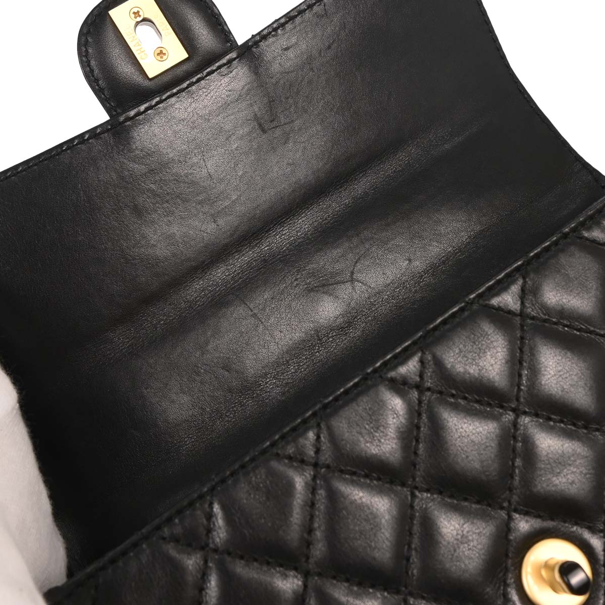 Chanel Black Lambskin Shoulder Bag