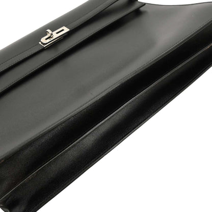 Hermes Black Box Calf Kelly Depeches 38 Briefcase