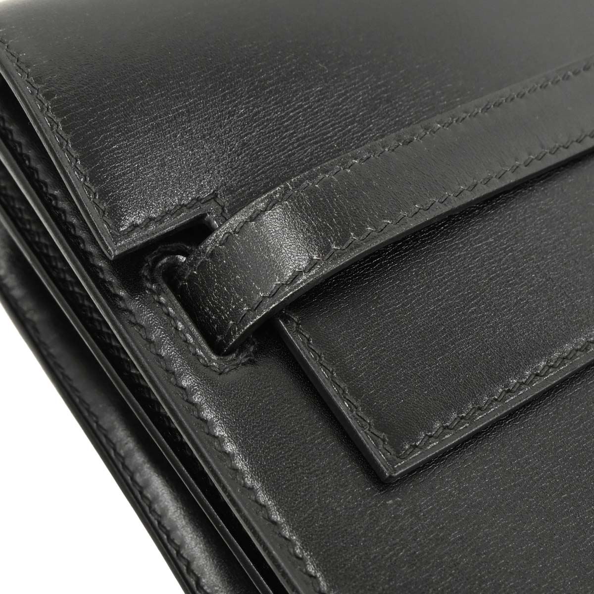 Hermes Black Box Calf Kelly Depeches 38 Briefcase
