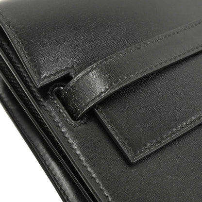 Hermes Black Box Calf Kelly Depeches 38 Briefcase