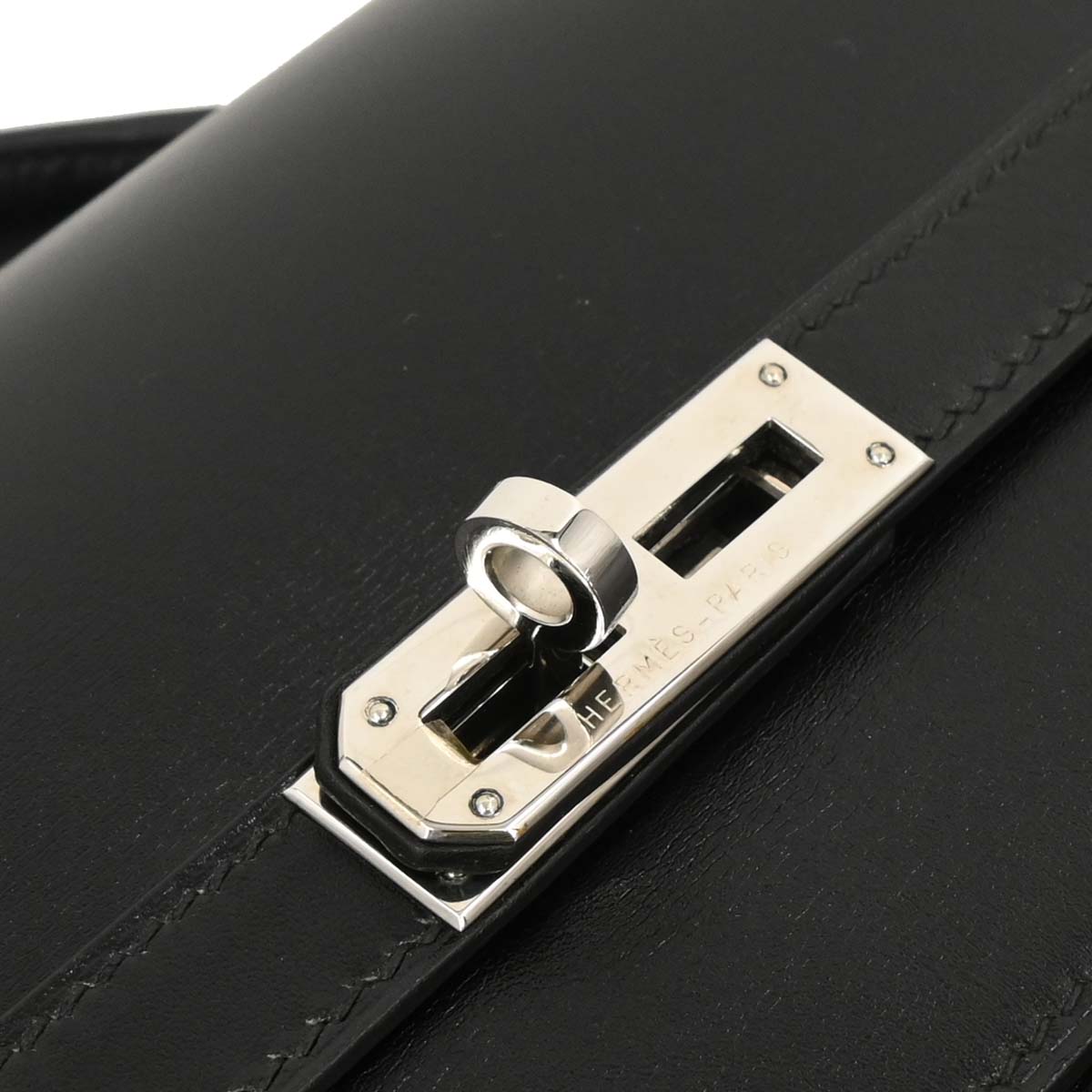 Hermes Black Box Calf Kelly Depeches 38 Briefcase