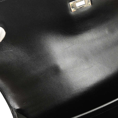 Hermes Black Box Calf Kelly Depeches 38 Briefcase