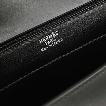 Hermes Black Box Calf Kelly Depeches 38 Briefcase