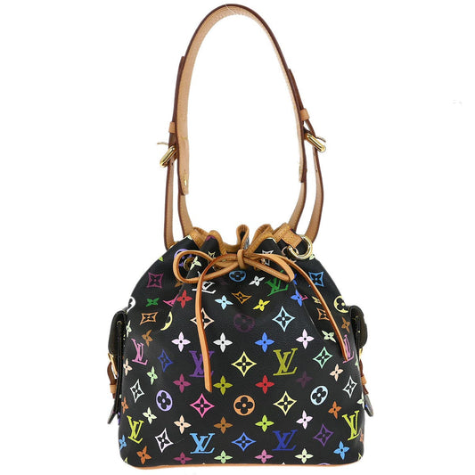 Louis Vuitton Black Monogram Multicolor Petite Noe Handbag M42230