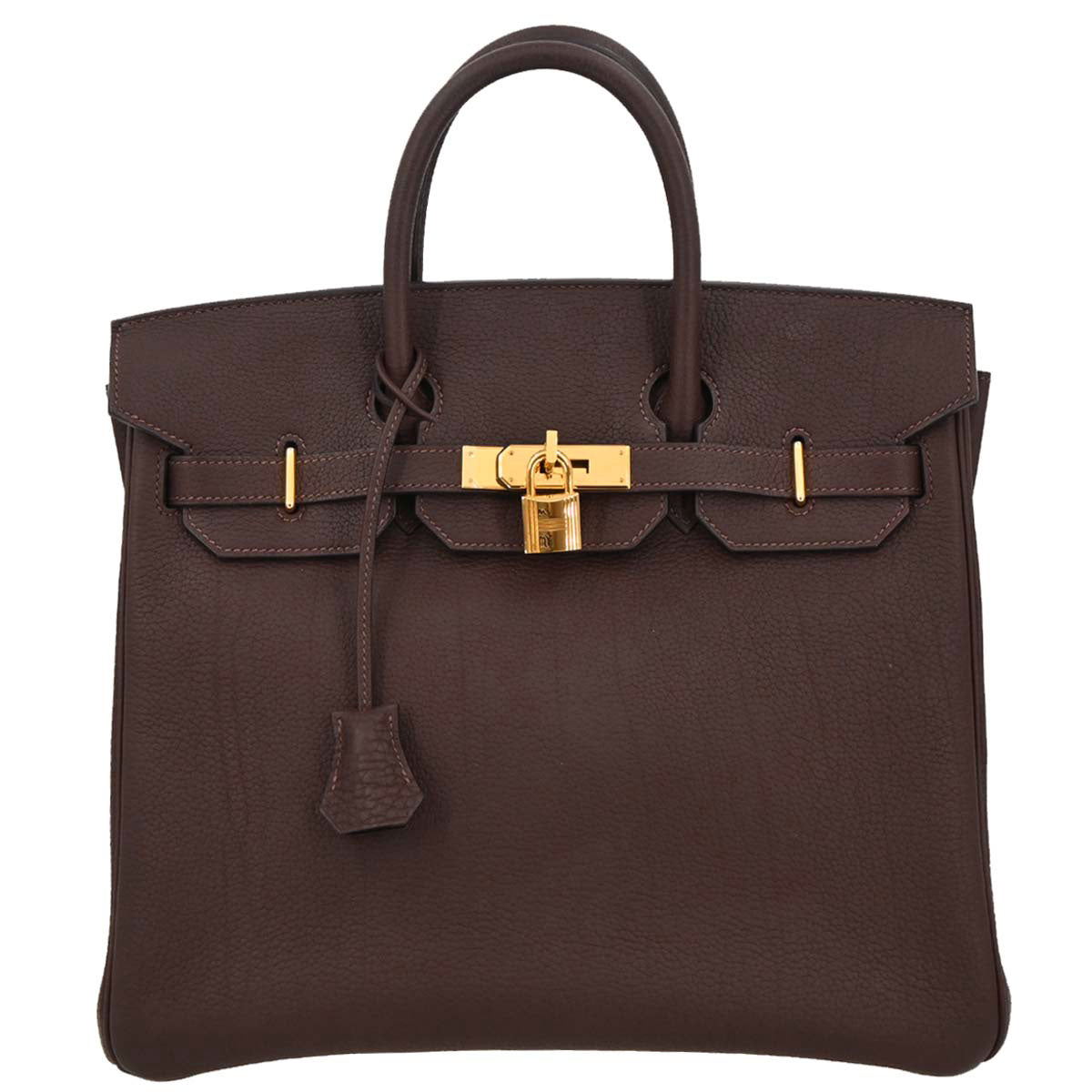 Hermes Havane Fjord Haut a Courroies 32 Handbag
