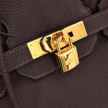 Hermes Havane Fjord Haut a Courroies 32 Handbag