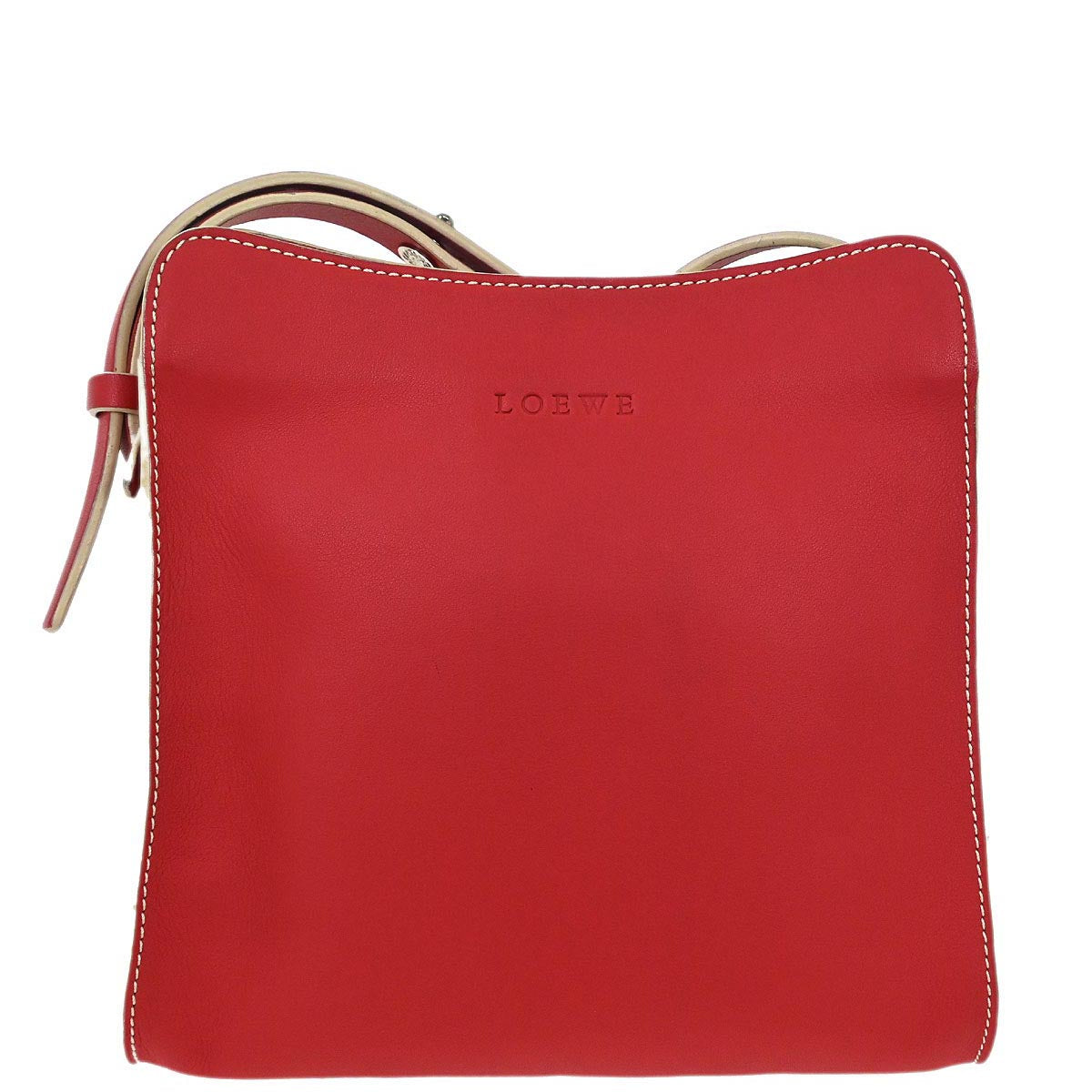 Loewe Red Leather Shoulder Bag