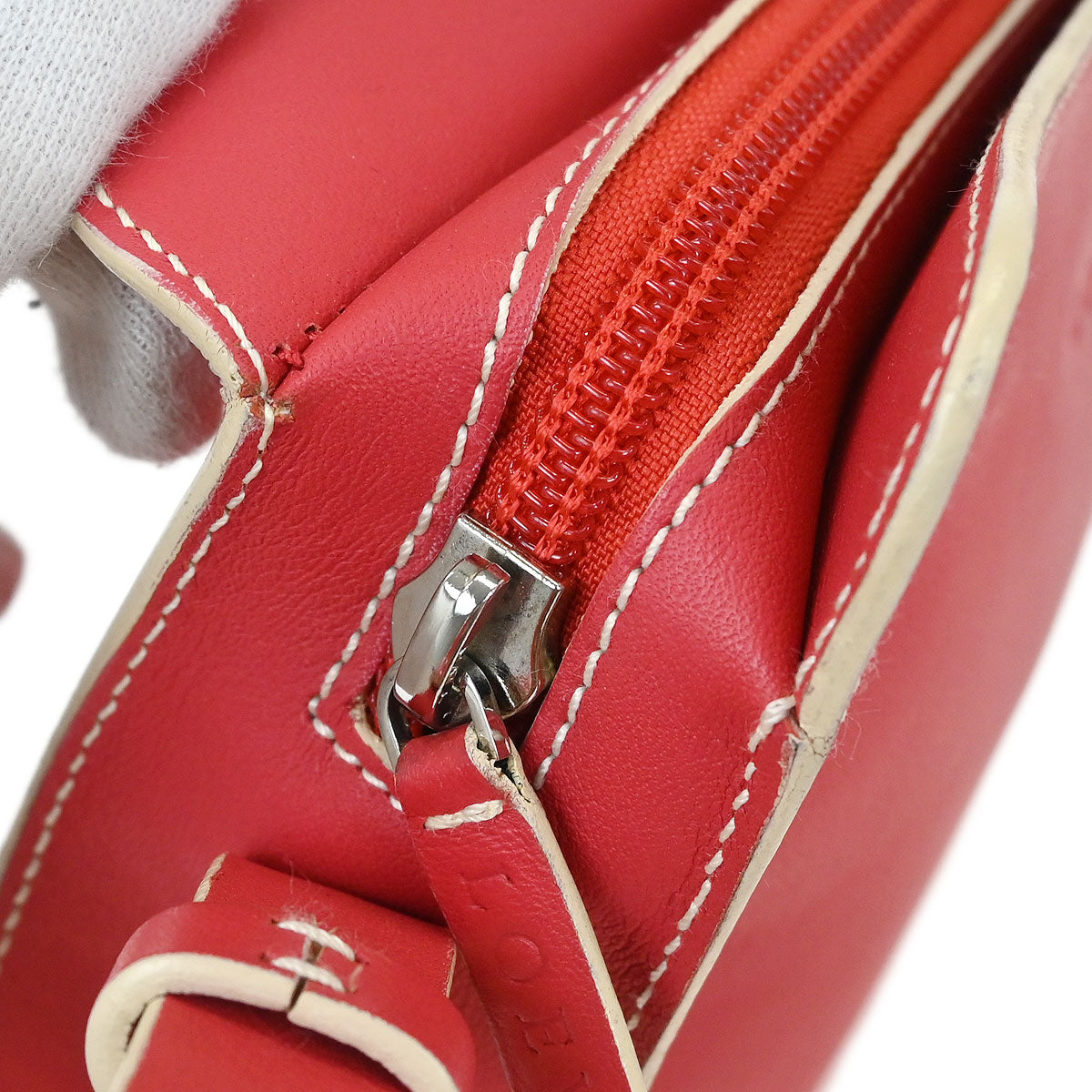 Loewe Red Leather Shoulder Bag