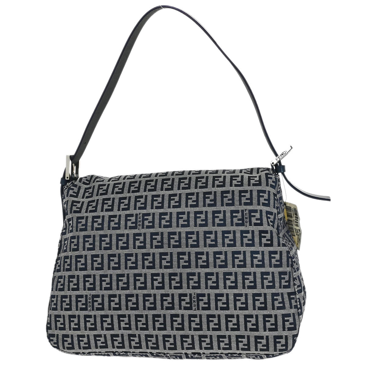 Fendi Navy Gray Zucchino Mamma Baguette Handbag