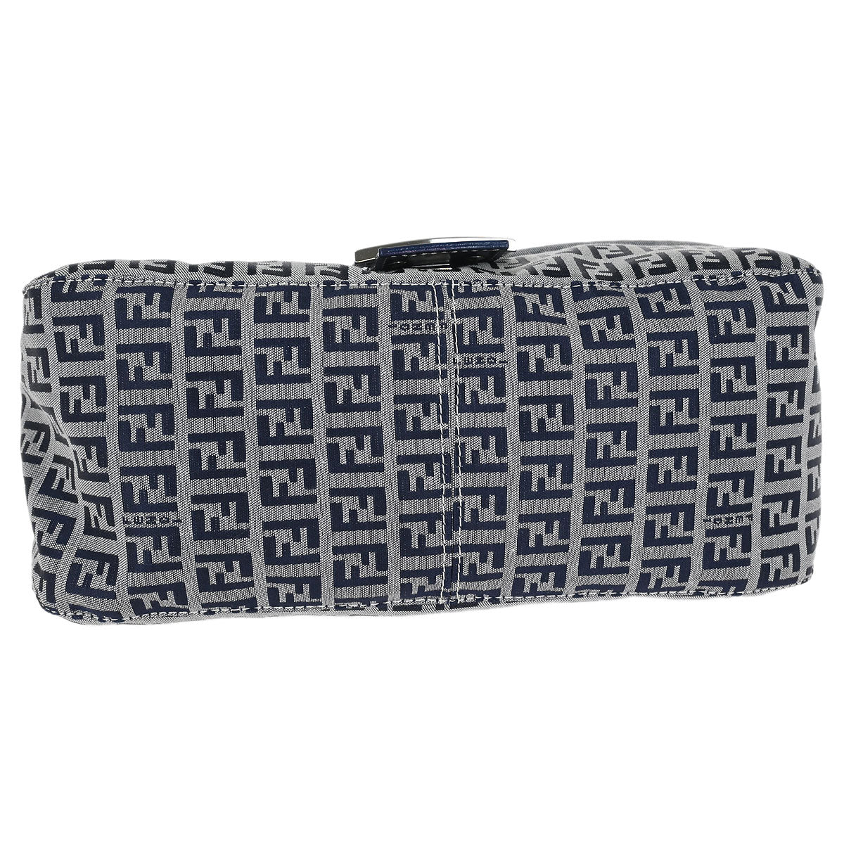 Fendi Navy Gray Zucchino Mamma Baguette Handbag