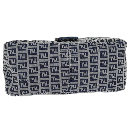 Fendi Navy Gray Zucchino Mamma Baguette Handbag