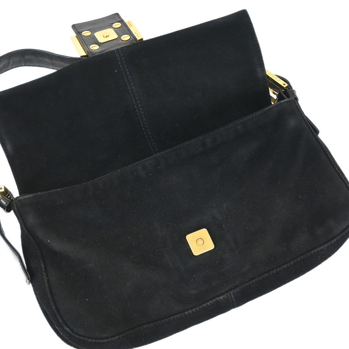 Fendi 2000 Suede Baguette Handbag