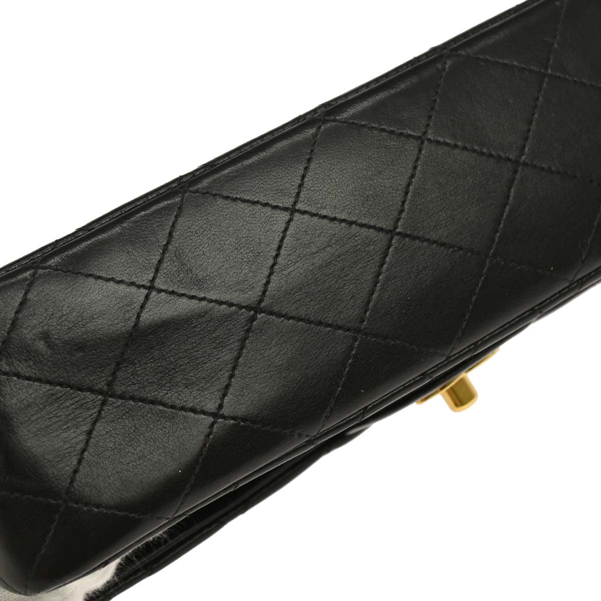 Chanel 1994-1996 Black Lambskin Medium Classic Double Flap Shoulder Bag