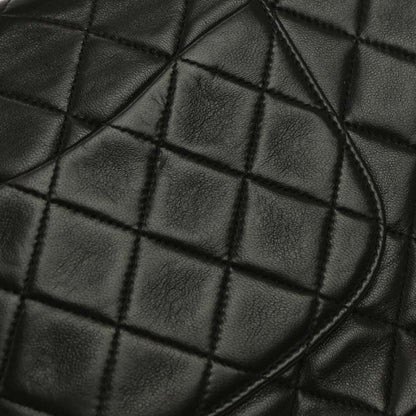 Chanel 1994-1996 Black Lambskin Medium Classic Double Flap Shoulder Bag
