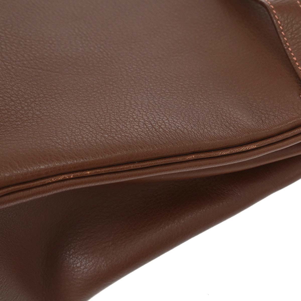 Hermes Marron Fonce Togo Kelly 32 Retourne Handbag