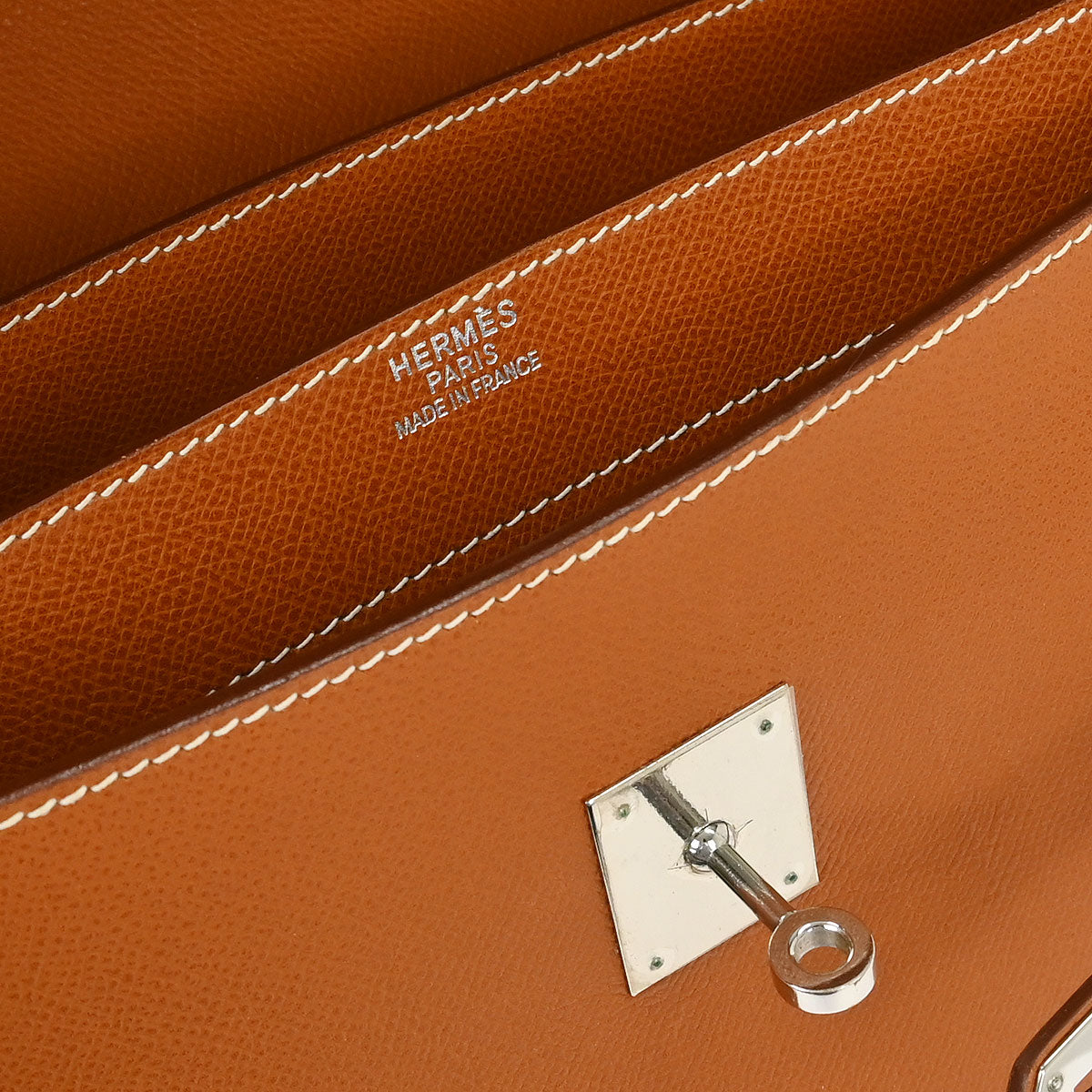 Hermes Gold Epsom Kelly Depeche 38 Business Handbag