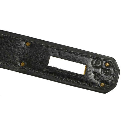 Hermes Black Box Calf Kelly 32 Sellier Handbag