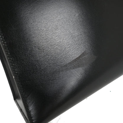 Hermes Black Box Calf Kelly 32 Sellier Handbag