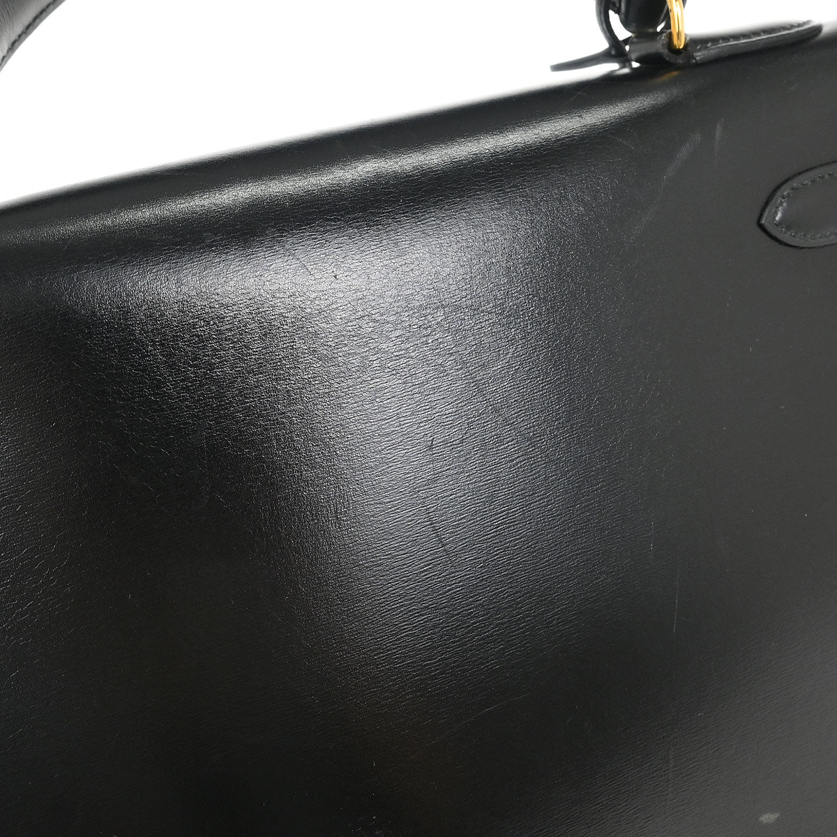 Hermes Black Box Calf Kelly 32 Sellier Handbag