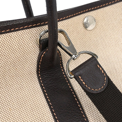 Hermes Beige Toile H Buffalo Garden Party 30 TPM Tote Bag