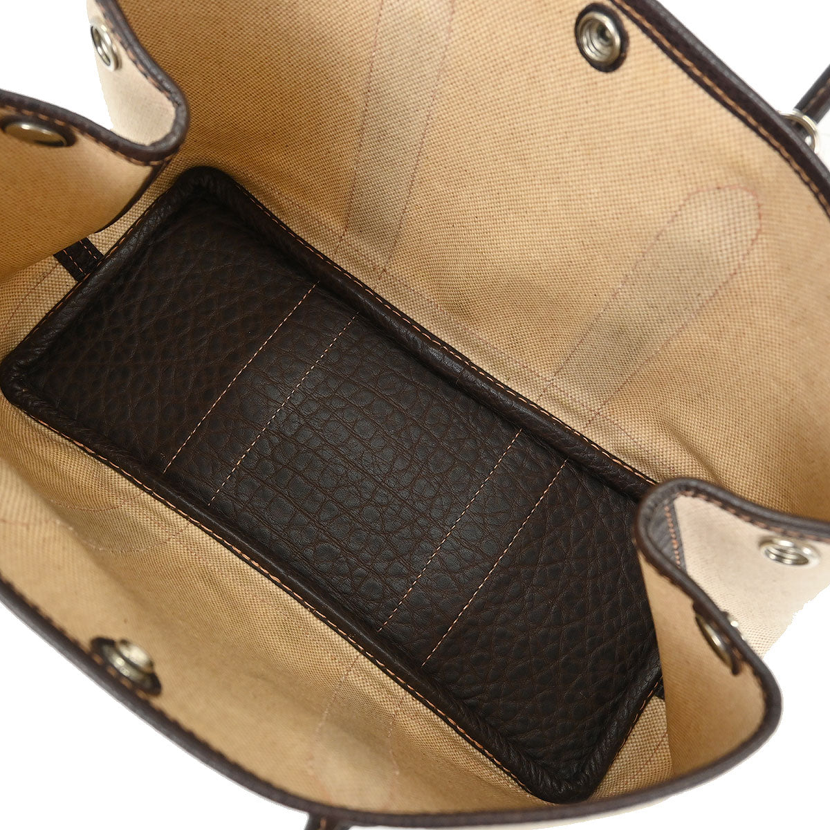 Hermes Beige Toile H Buffalo Garden Party 30 TPM Tote Bag