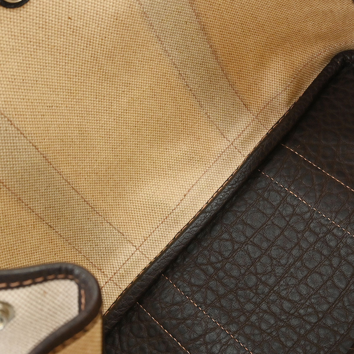 Hermes Beige Toile H Buffalo Garden Party 30 TPM Tote Bag