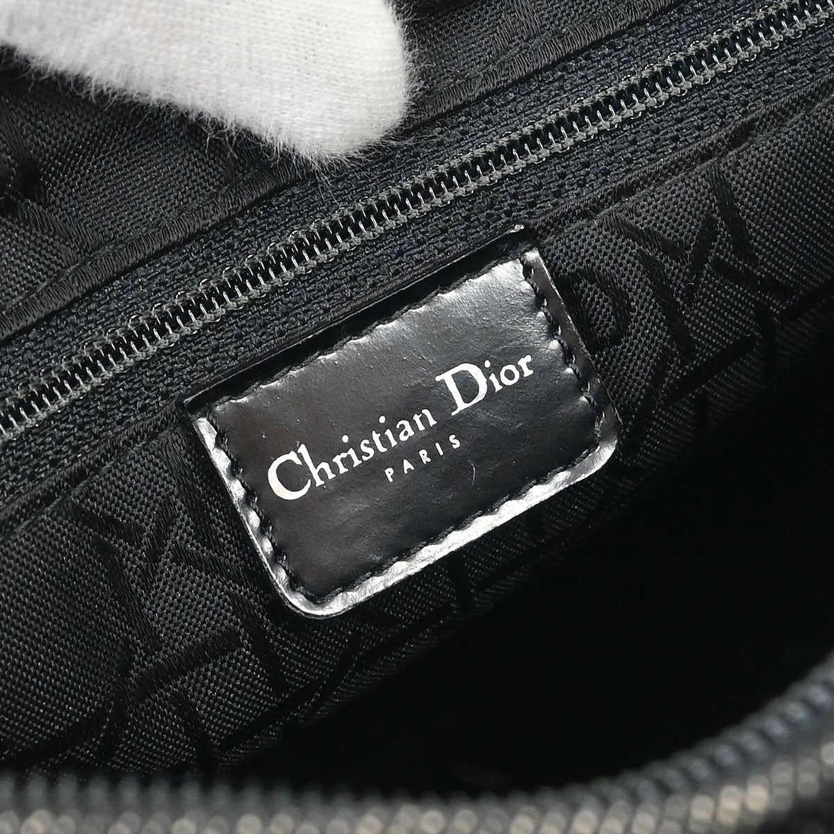 Christian Dior Black Denim Medium Lady Dior Cannage Handbag