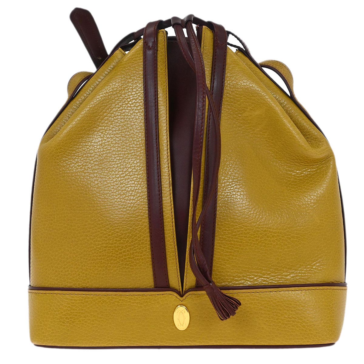 Cartier Yellow Bordeaux Drawstring must de Cartier Shoulder Bag