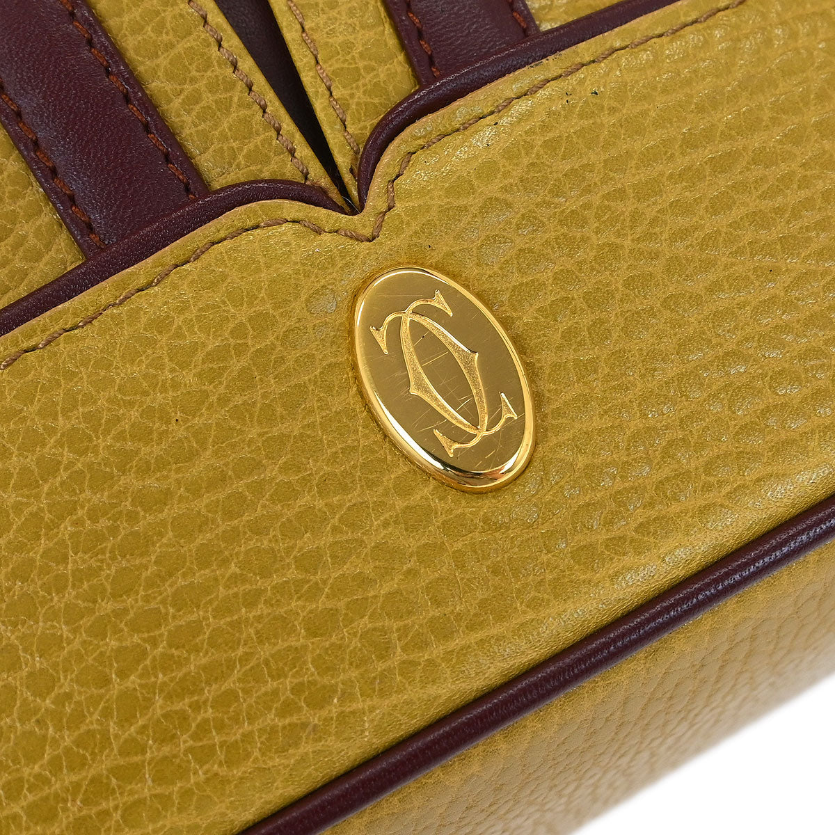 Cartier Yellow Bordeaux Drawstring must de Cartier Shoulder Bag