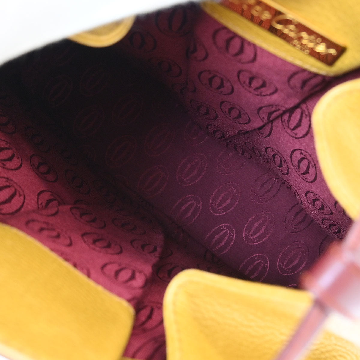 Cartier Yellow Bordeaux Drawstring must de Cartier Shoulder Bag