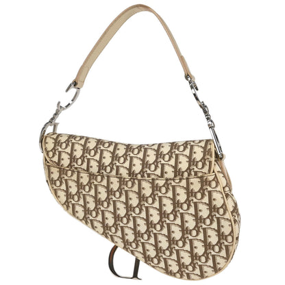 Christian Dior Off-white Embroidered Trotter Saddle Handbag