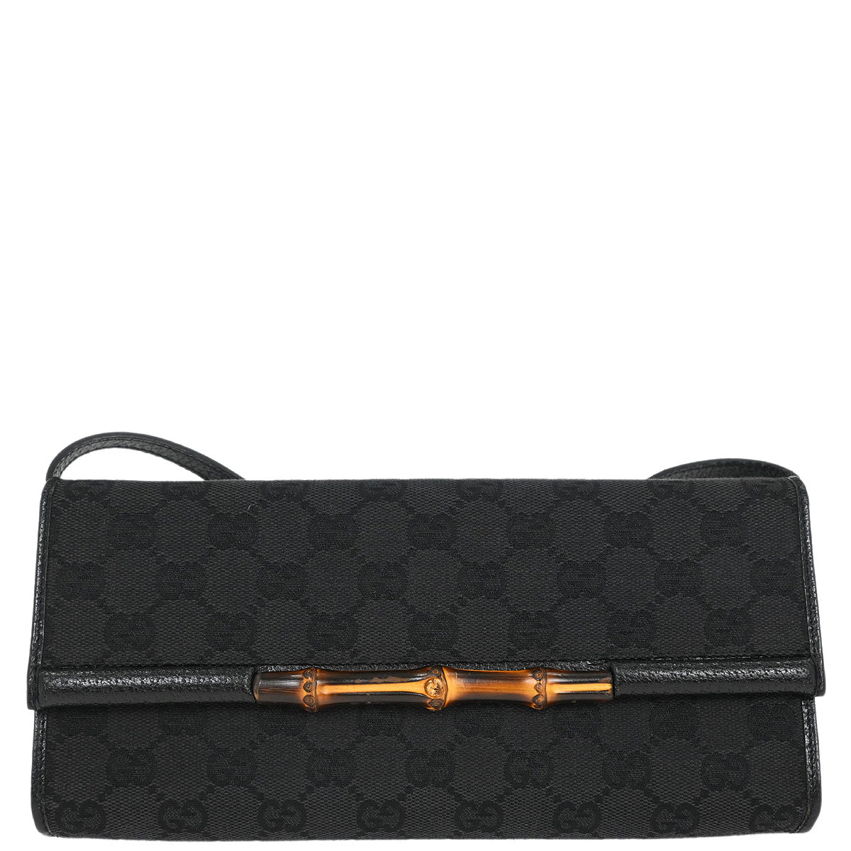Gucci Black GG Bamboo Shoulder Bag