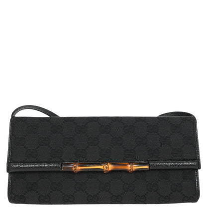 Gucci Black GG Bamboo Shoulder Bag