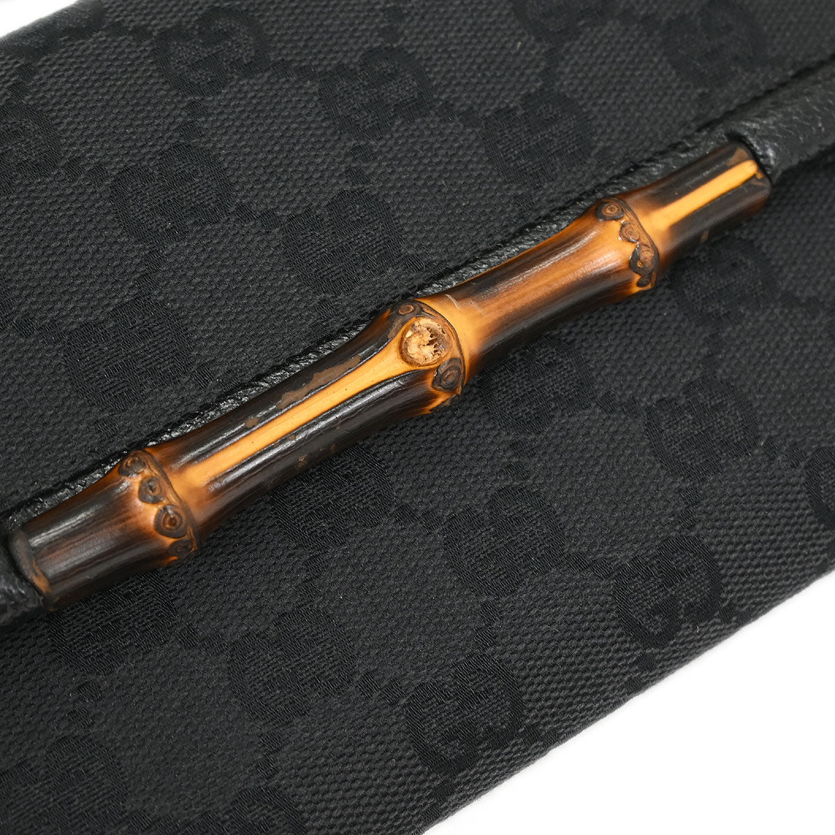 Gucci Black GG Bamboo Shoulder Bag