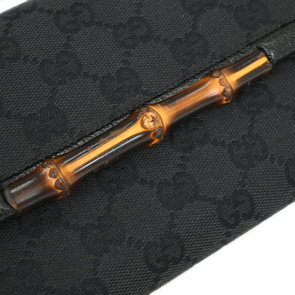 Gucci Black GG Bamboo Shoulder Bag