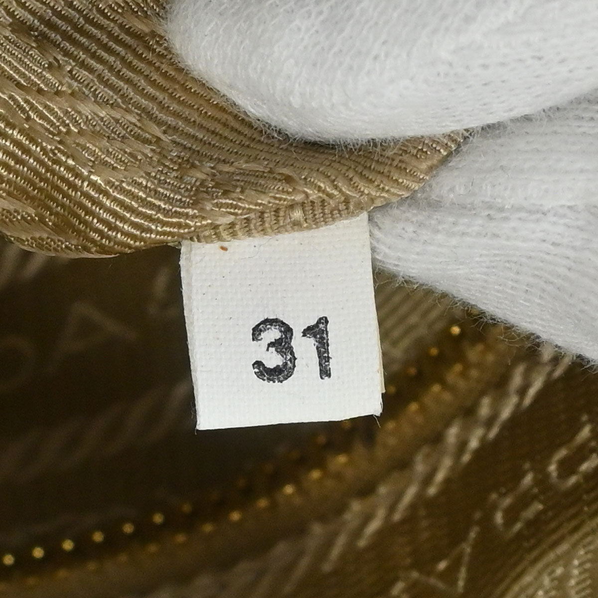 Prada Brown White Perforated Handbag