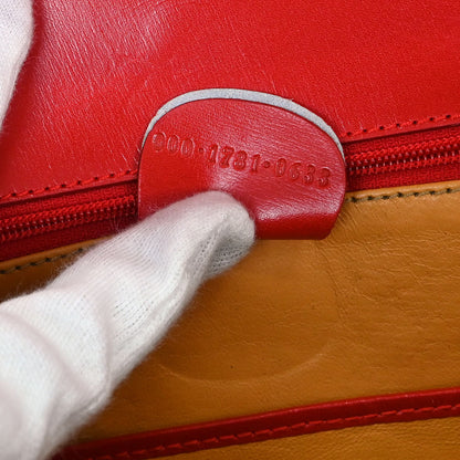 Gucci Red Bamboo 2way Shoulder Handbag