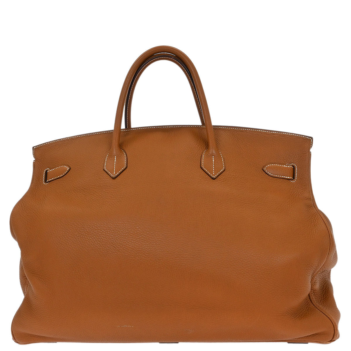 Hermes Gold Taurillon Clemence Birkin 50 Handbag