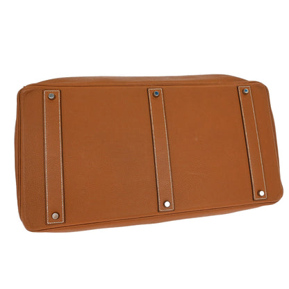 Hermes Gold Taurillon Clemence Birkin 50 Handbag