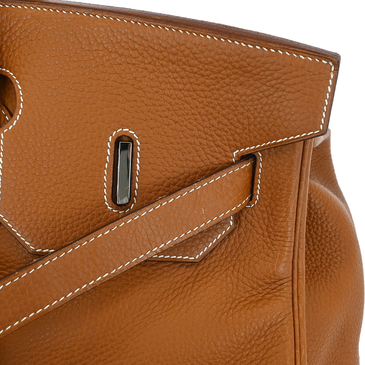 Hermes Gold Taurillon Clemence Birkin 50 Handbag