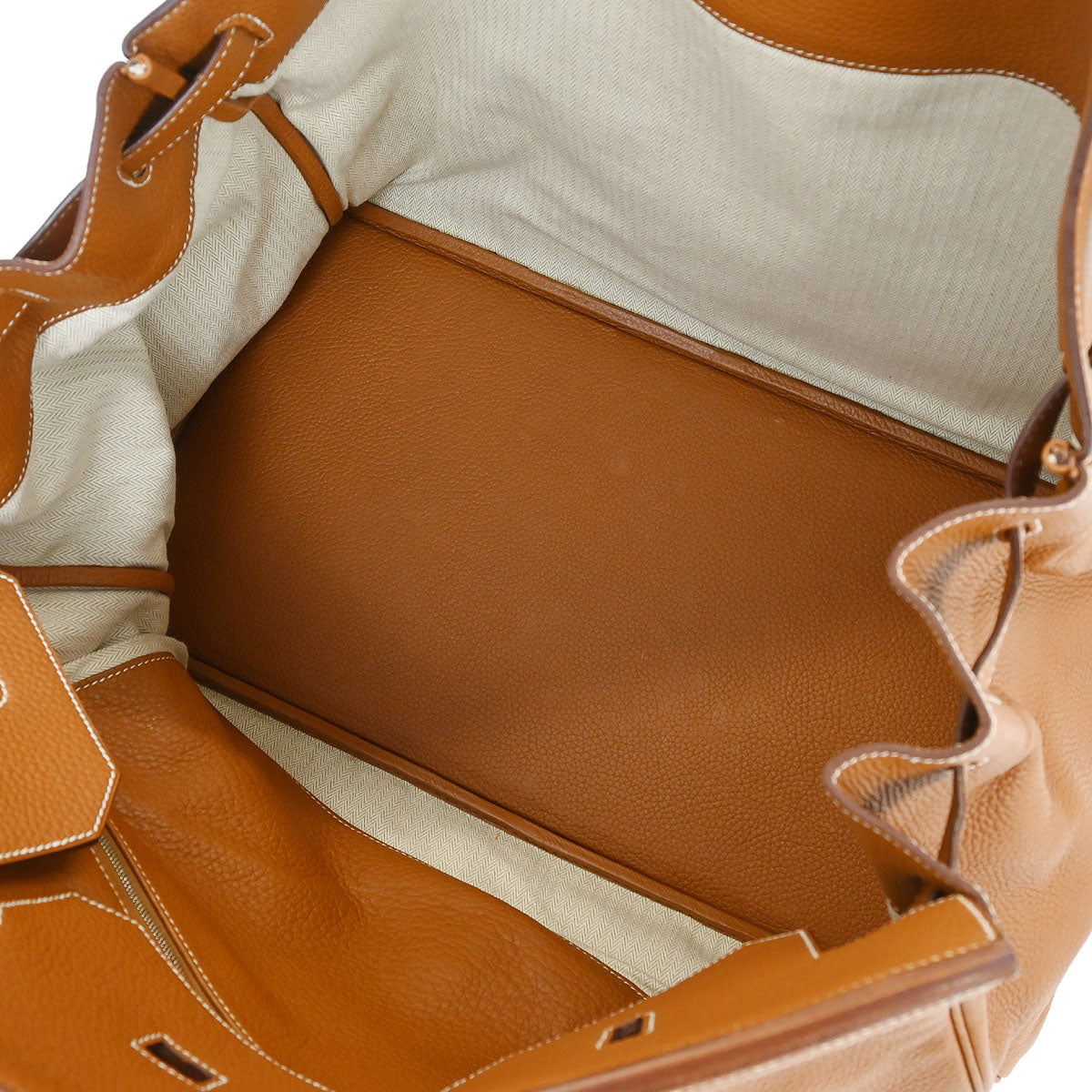 Hermes Gold Taurillon Clemence Birkin 50 Handbag