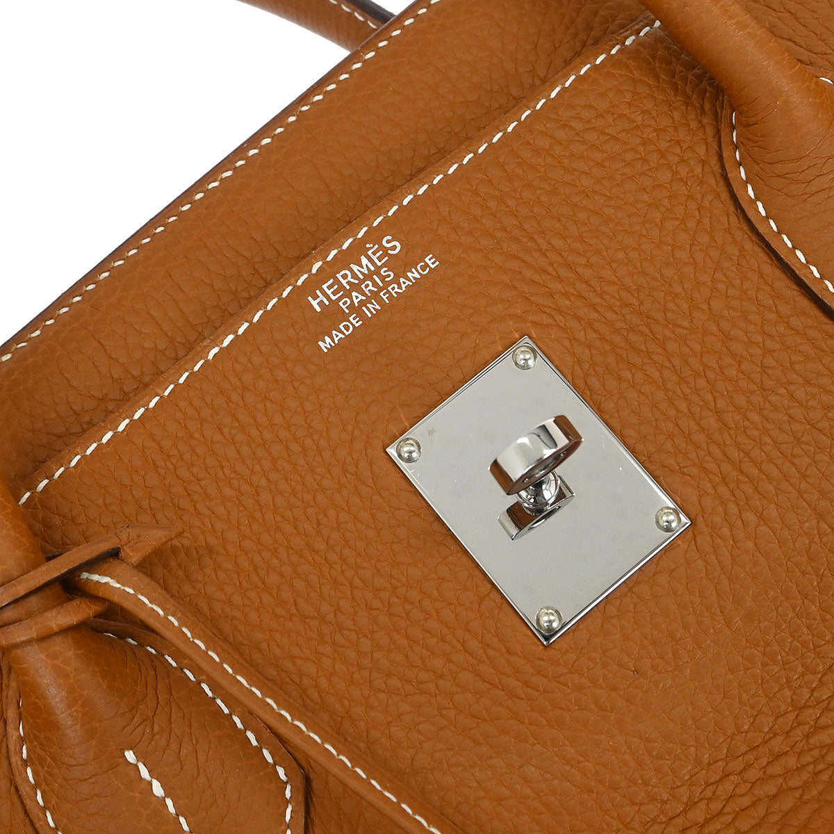 Hermes Gold Taurillon Clemence Birkin 50 Handbag