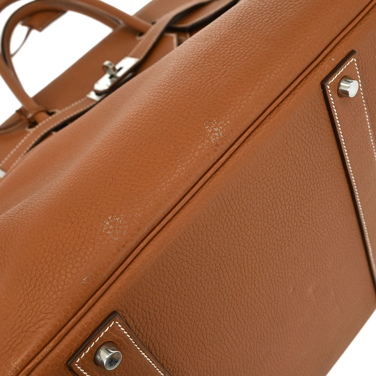 Hermes Gold Taurillon Clemence Birkin 50 Handbag