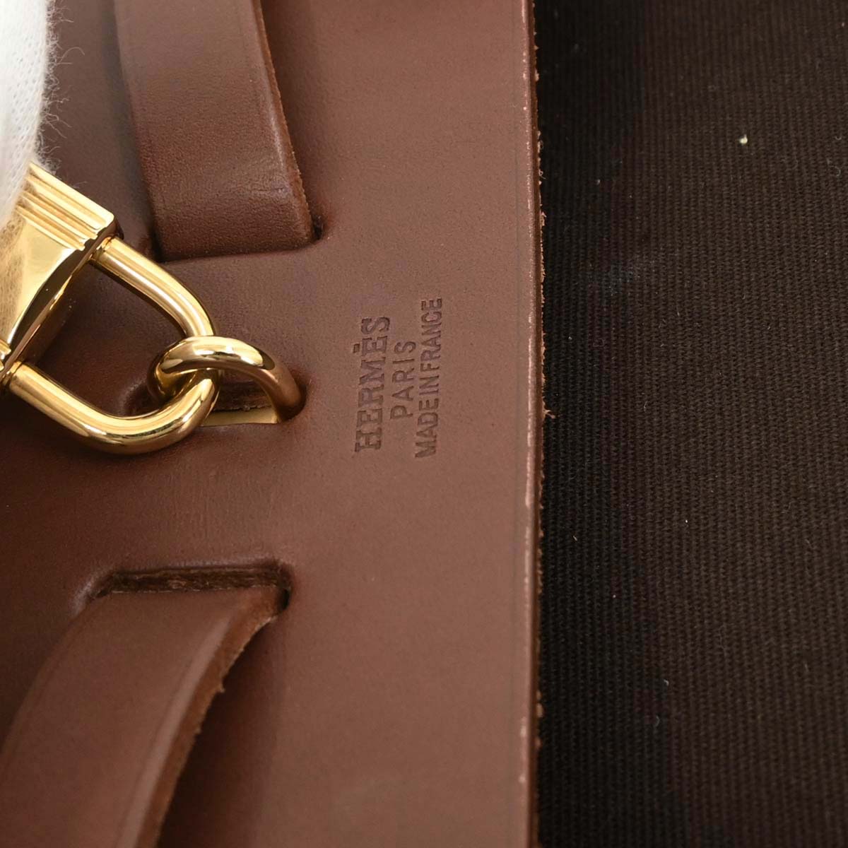 Hermes Brown Toile Officier Herbag a Dos 2 in 1 Backpack