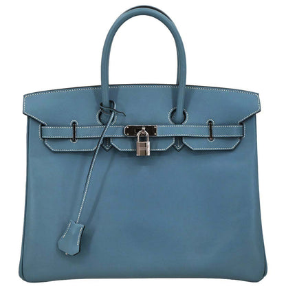 Hermes Blue Jean Epsom Birkin 35 Handbag