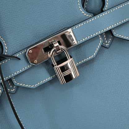 Hermes Blue Jean Epsom Birkin 35 Handbag